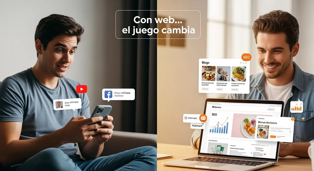 Cómo una Página Web Potencia tu Marketing de Afiliados hotmart