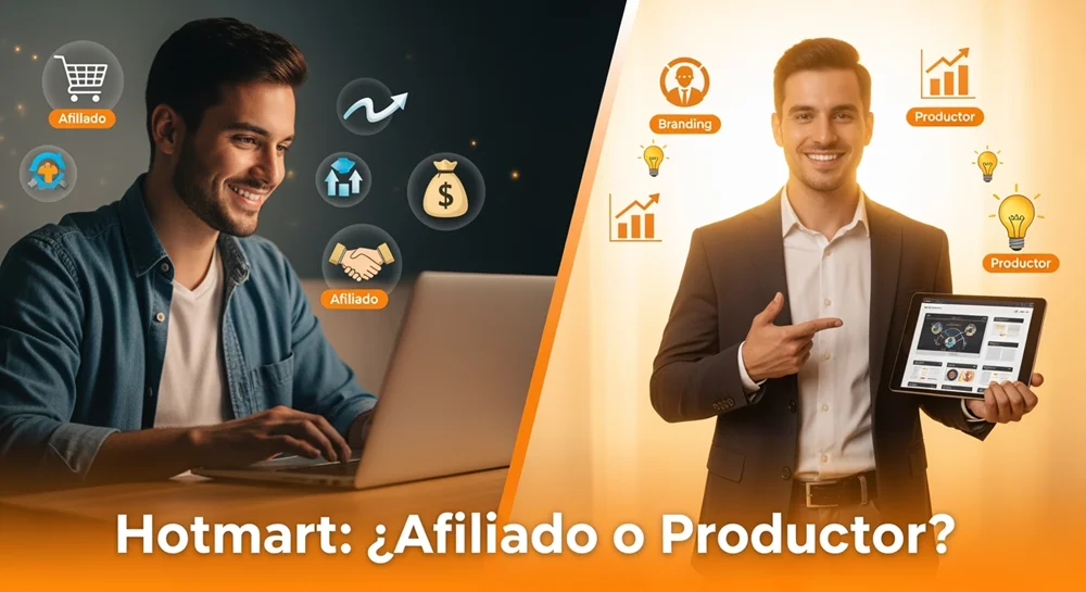 Marketing de Afiliados vs Productor Hotmart: ¿Cuál de los 2 caminos es el ideal para ti?